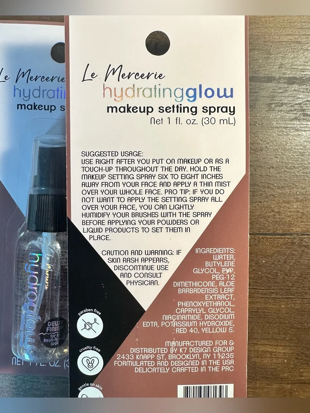 Le Mercerie 2pk Hydrating Glow Makeup Setting Spray 1oz Each Dewy Finish BNIP